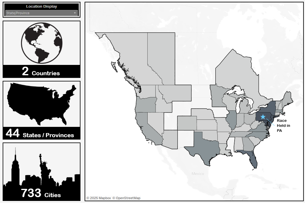 Geographic reach 2012–2025